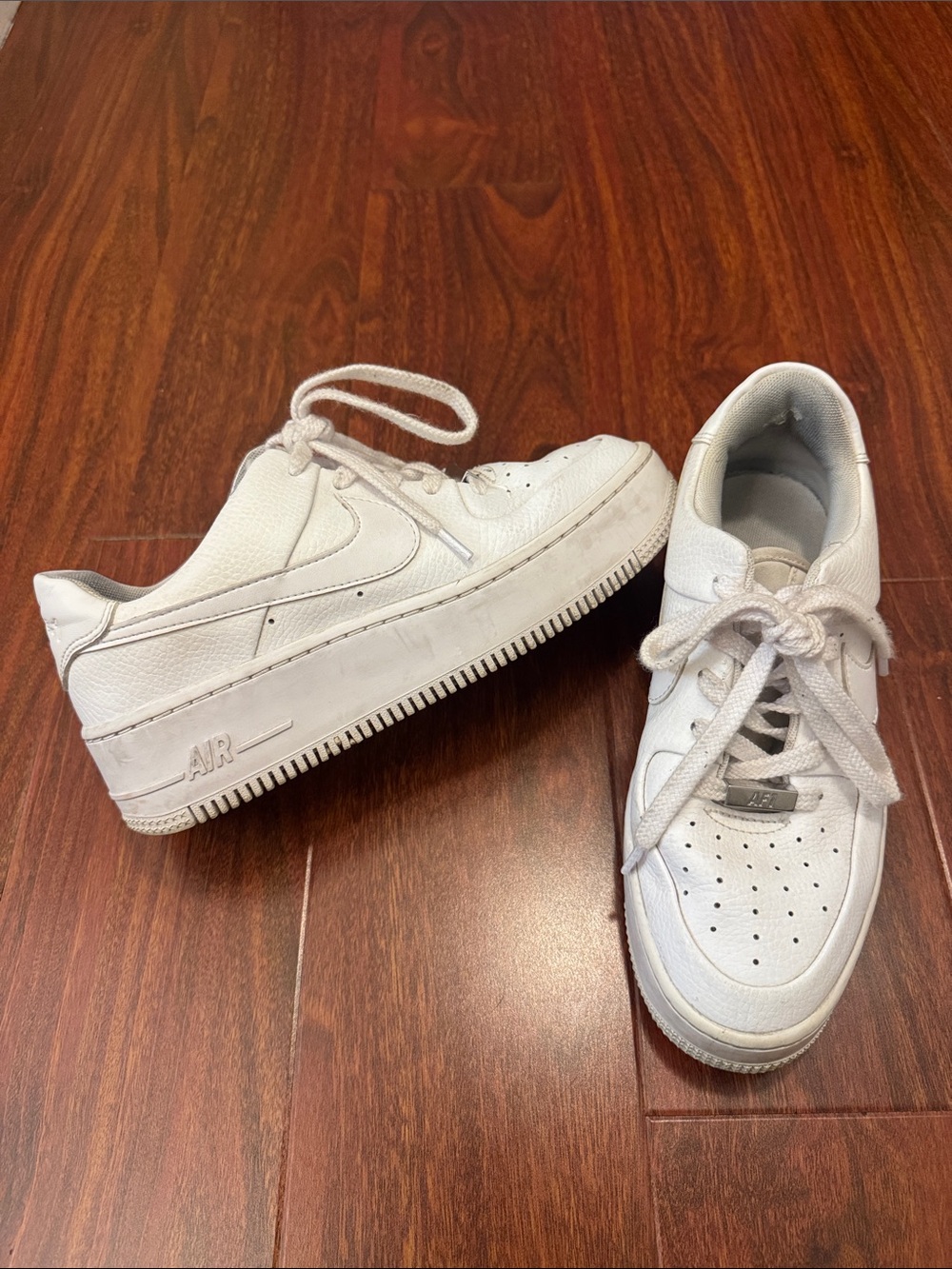 Nike AF1 sage platform, white. Size 7.5 women’s
